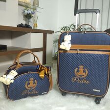 Kit Mala e Bolsa Maternidade Luxo