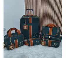  Bolsas para Bebe Personalizadas Verde com Caramelo